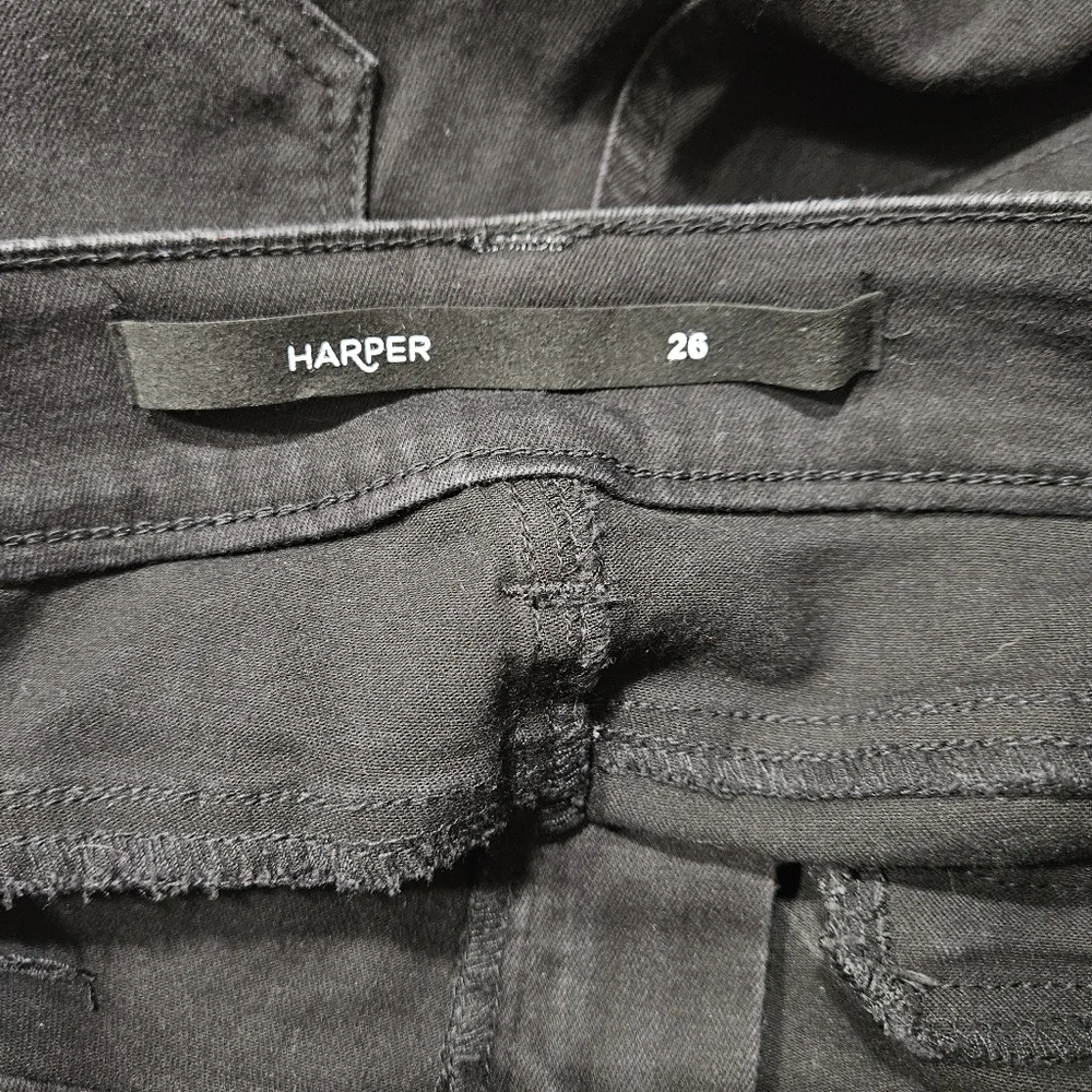Black Harper Jeans with Zipper Pockets - Picture 6 of 8